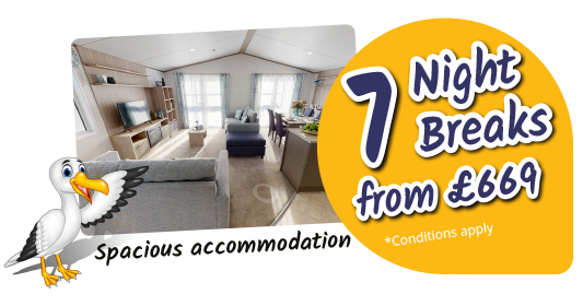 Spacious accommodation, bedroom with sea views